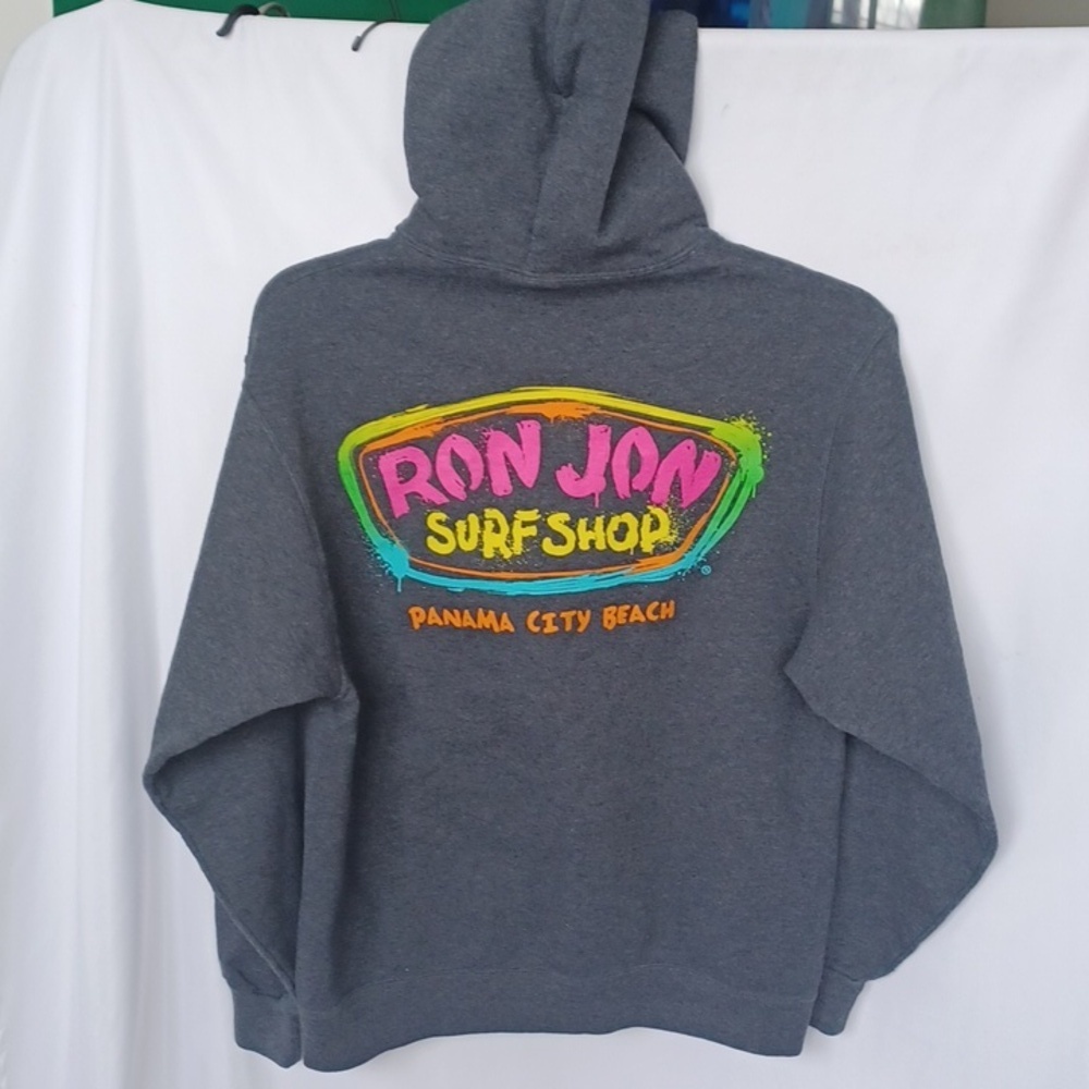 VTG Ron Jon Surf Shop Hooded Sweatshirt Size Med, 21" PTP - Picture 5 of 6